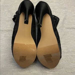 Lace Black Heels